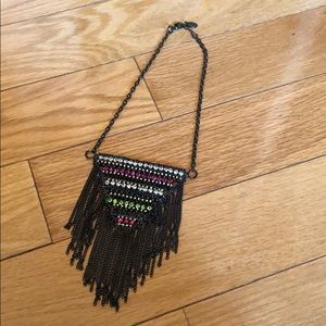 3 for $15 💖 - Gunmetal necklace with colourful stones